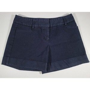 Express Shorts Womens Size 00 Dark Wash Chino Hook Eye Closure Stretch Denim